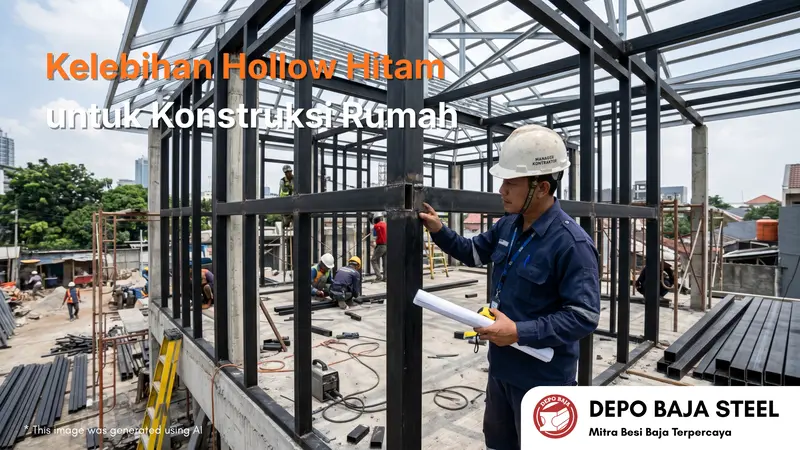 Depo Baja Steel - Kelebihan Hollow Hitam untuk Konstruksi Rumah